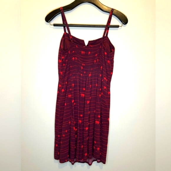 KISMET - Birds on Wires - Beautiful Maroon/Dark Red Summer Dress - Picture 4 of 4